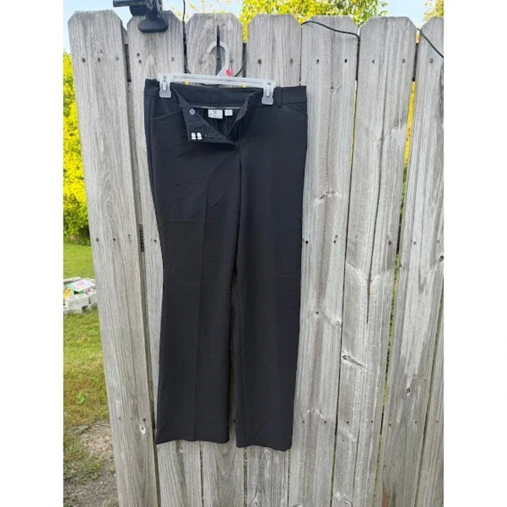 Worthington Modern Fit Black Dress Pants‎ Straight Leg Size 8 Office Career - Picture 3 of 4